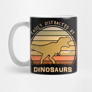 Easily Distracted By Dinosaurs Sunset Mug